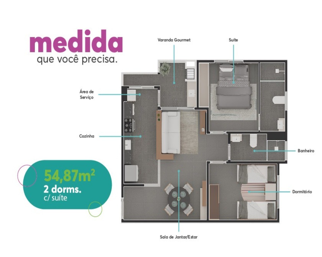 Apartamento à venda com 2 quartos, 52m² - Foto 10