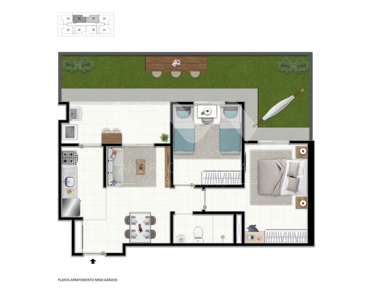 Apartamento à venda com 2 quartos, 48m² - Foto 6