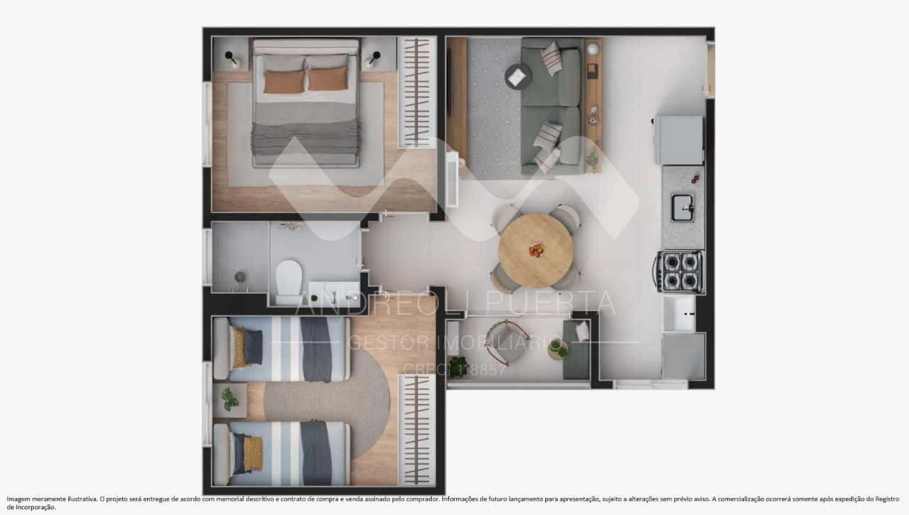 Apartamento à venda com 1 quarto, 35m² - Foto 4