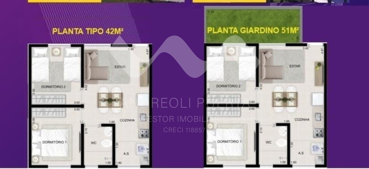 Apartamento à venda com 2 quartos, 41m² - Foto 2