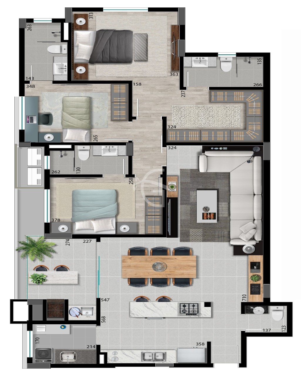 Apartamento à venda com 3 quartos, 125m² - Foto 47