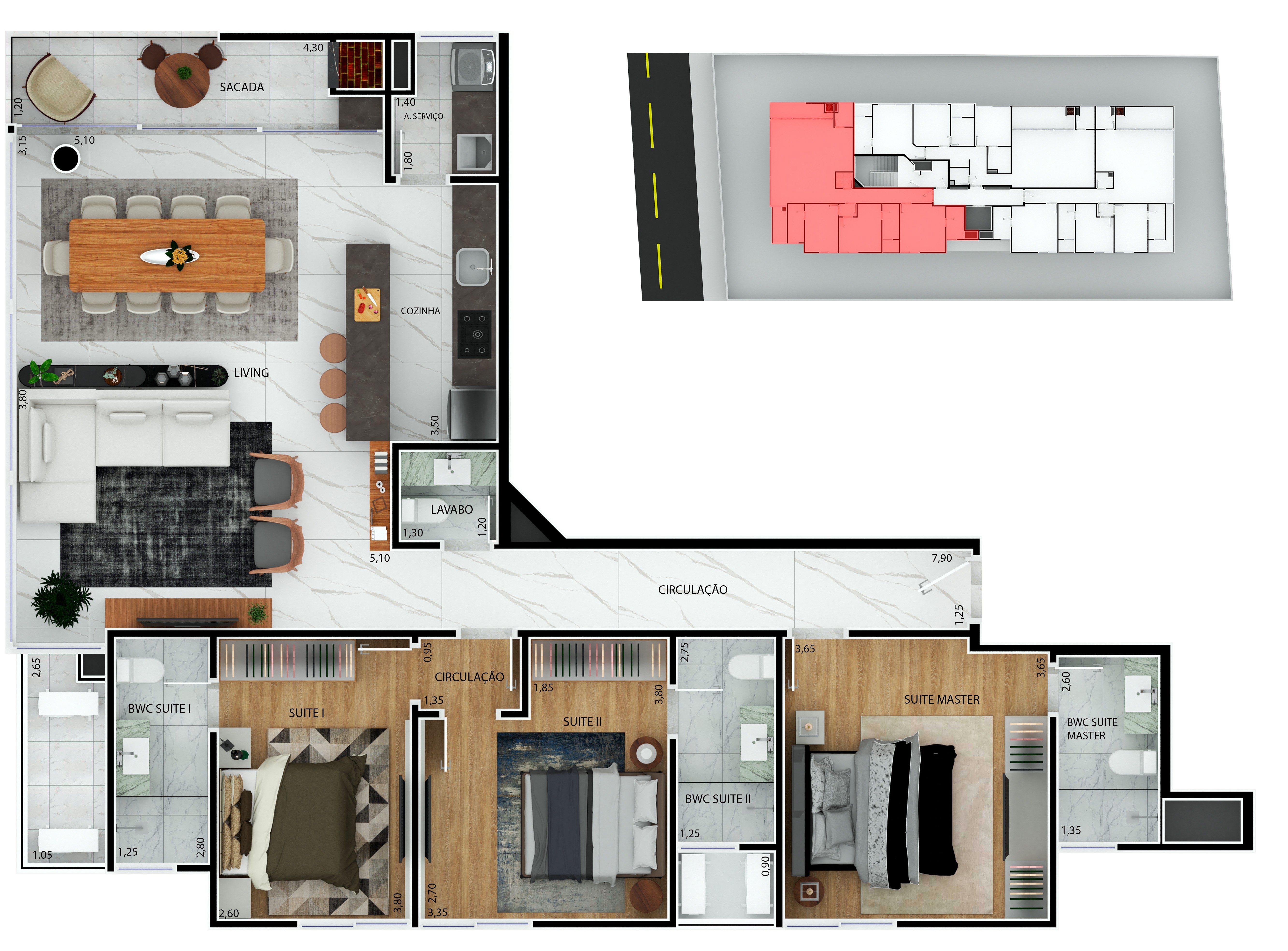 Apartamento à venda com 3 quartos, 120m² - Foto 30