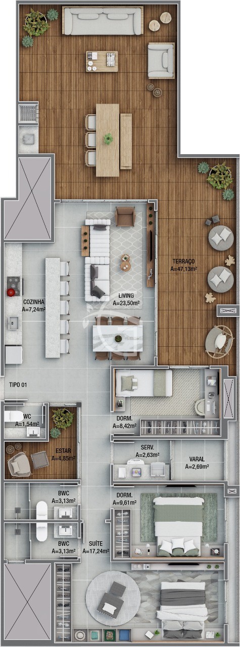 Cobertura à venda com 2 quartos, 149m² - Foto 11