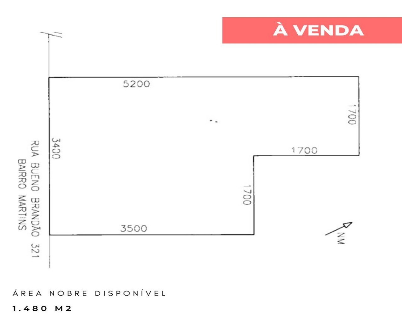 Terreno à venda, 1480m² - Foto 2