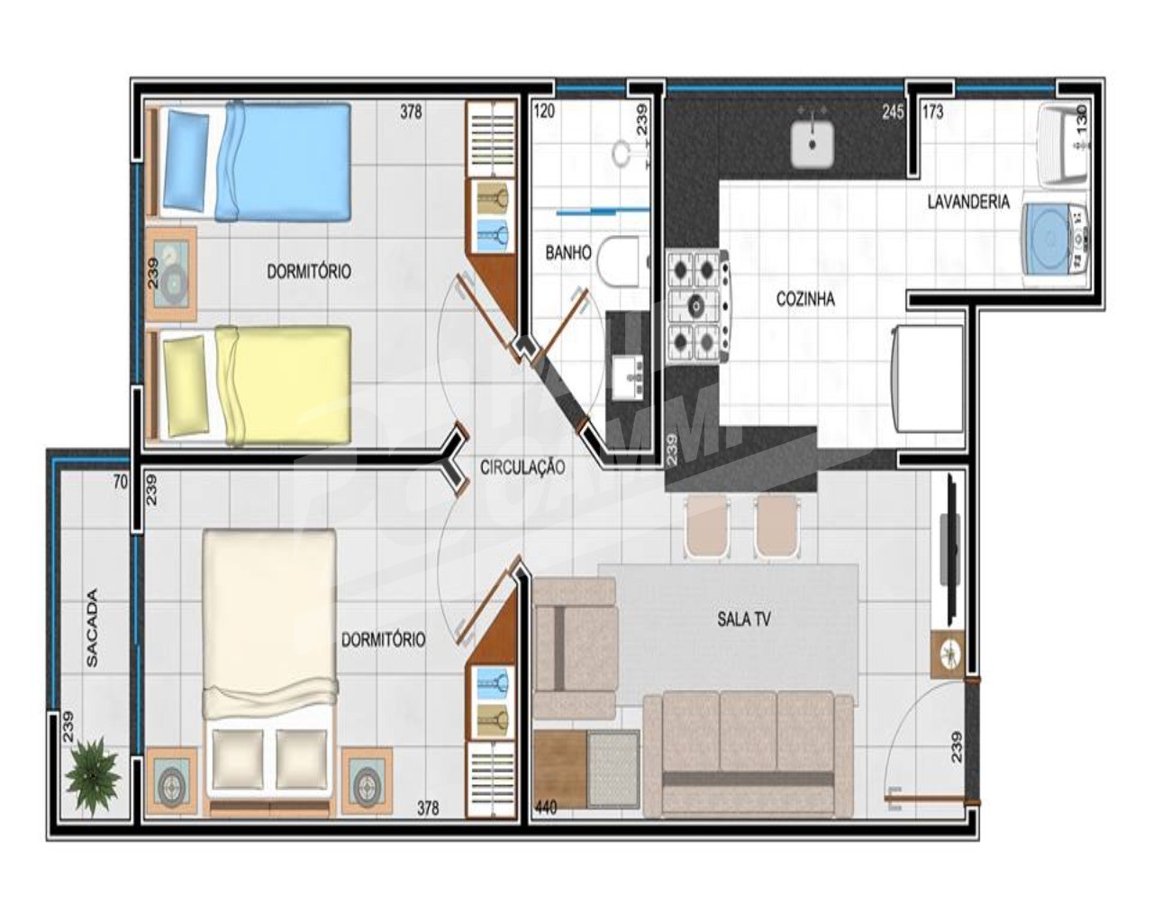 Apartamento à venda com 2 quartos, 48m² - Foto 4