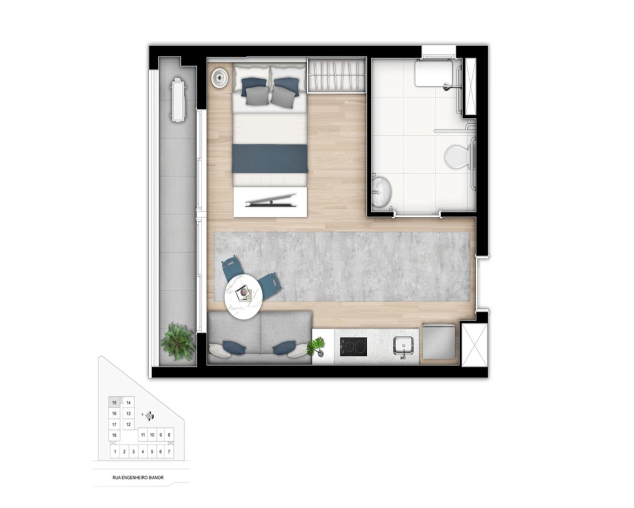 Apartamento à venda com 1 quarto, 26m² - Foto 44