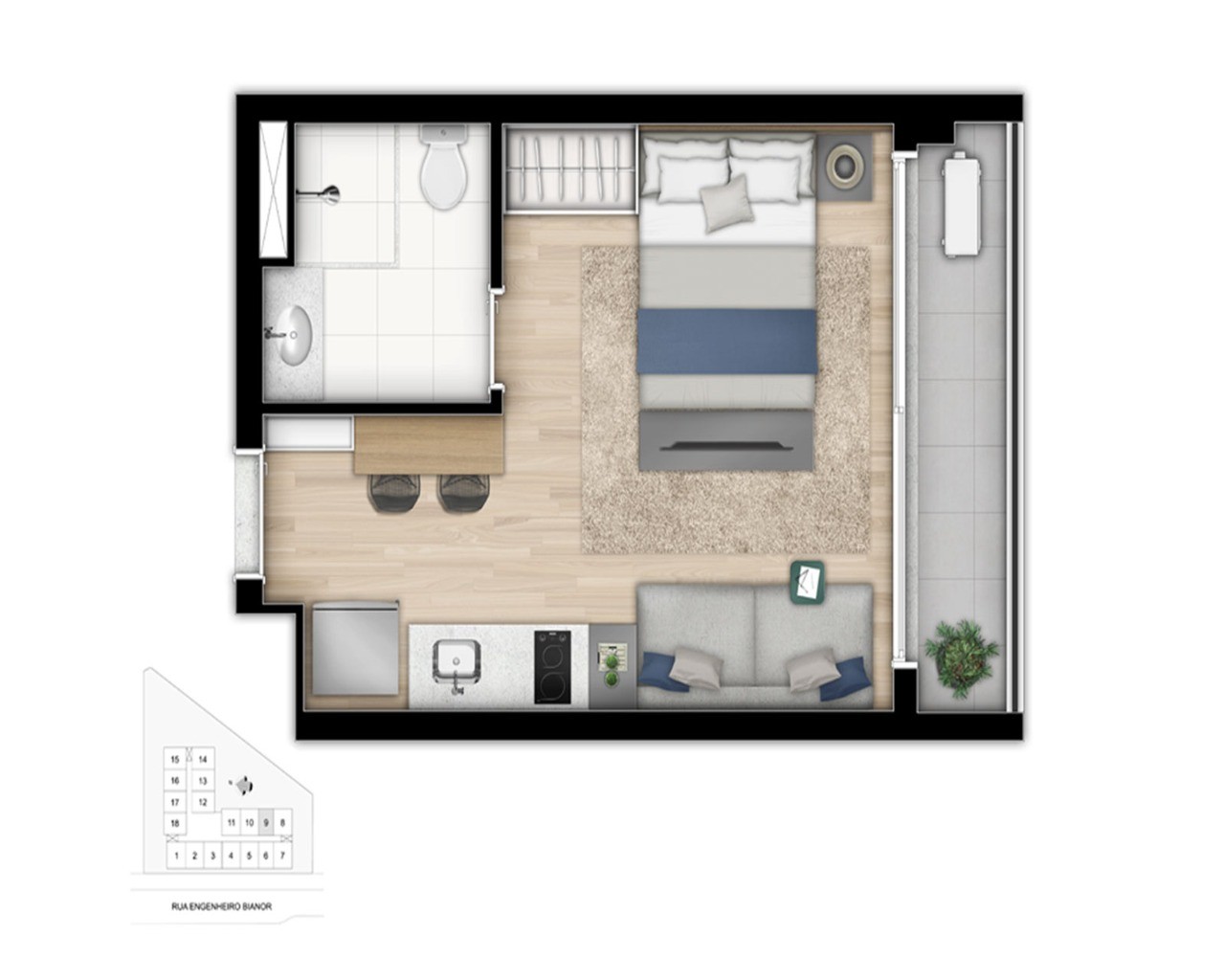 Apartamento à venda com 1 quarto, 32m² - Foto 46