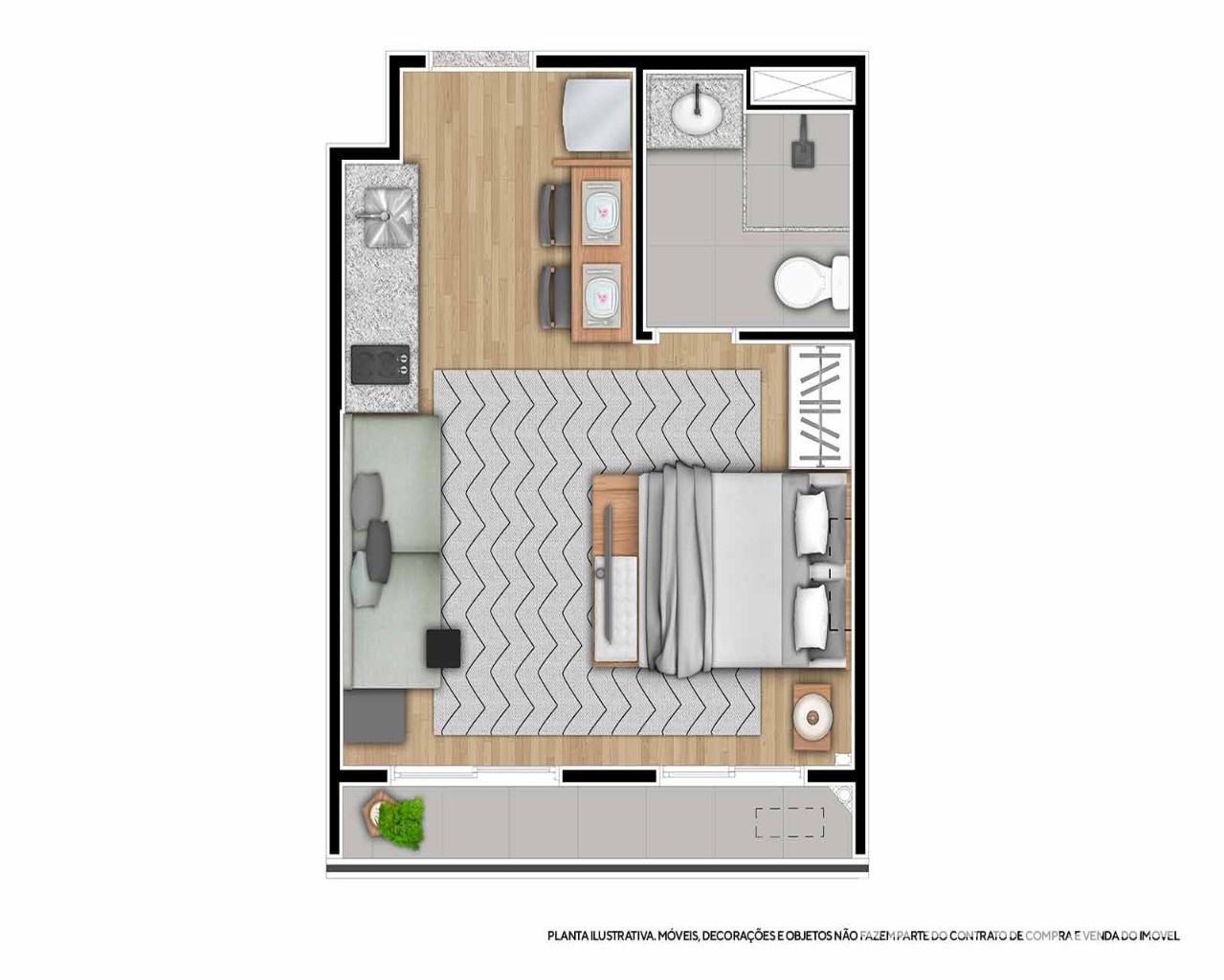 Apartamento à venda com 1 quarto, 32m² - Foto 6