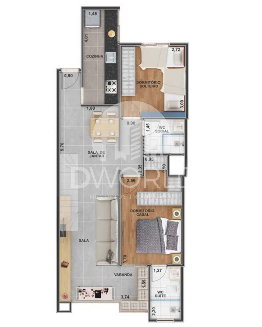 Apartamento à venda com 2 quartos, 122m² - Foto 8