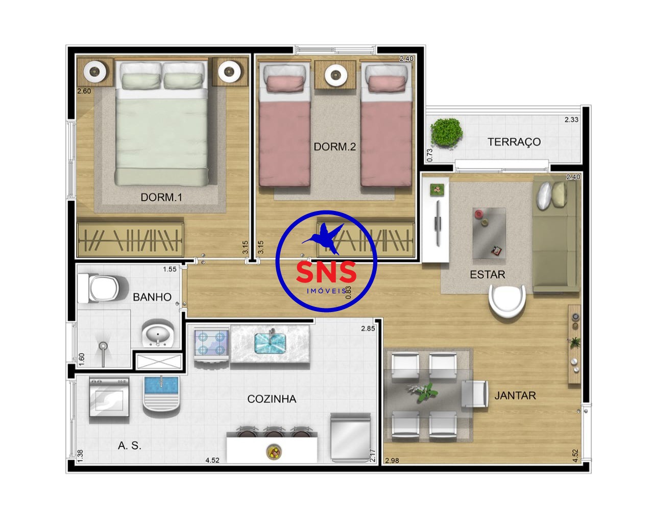 Apartamento à venda com 2 quartos, 50m² - Foto 8