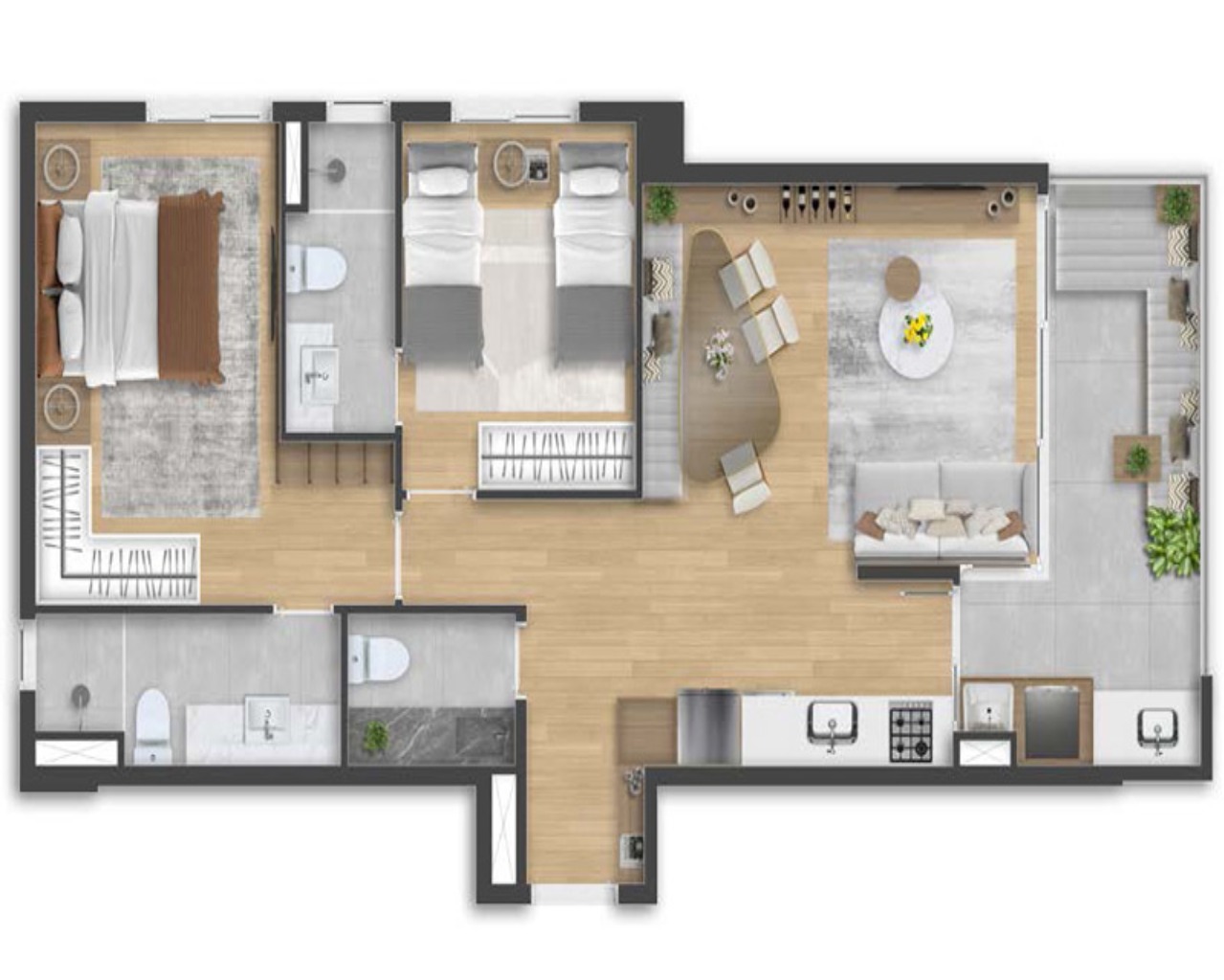 Apartamento à venda com 2 quartos, 63m² - Foto 2