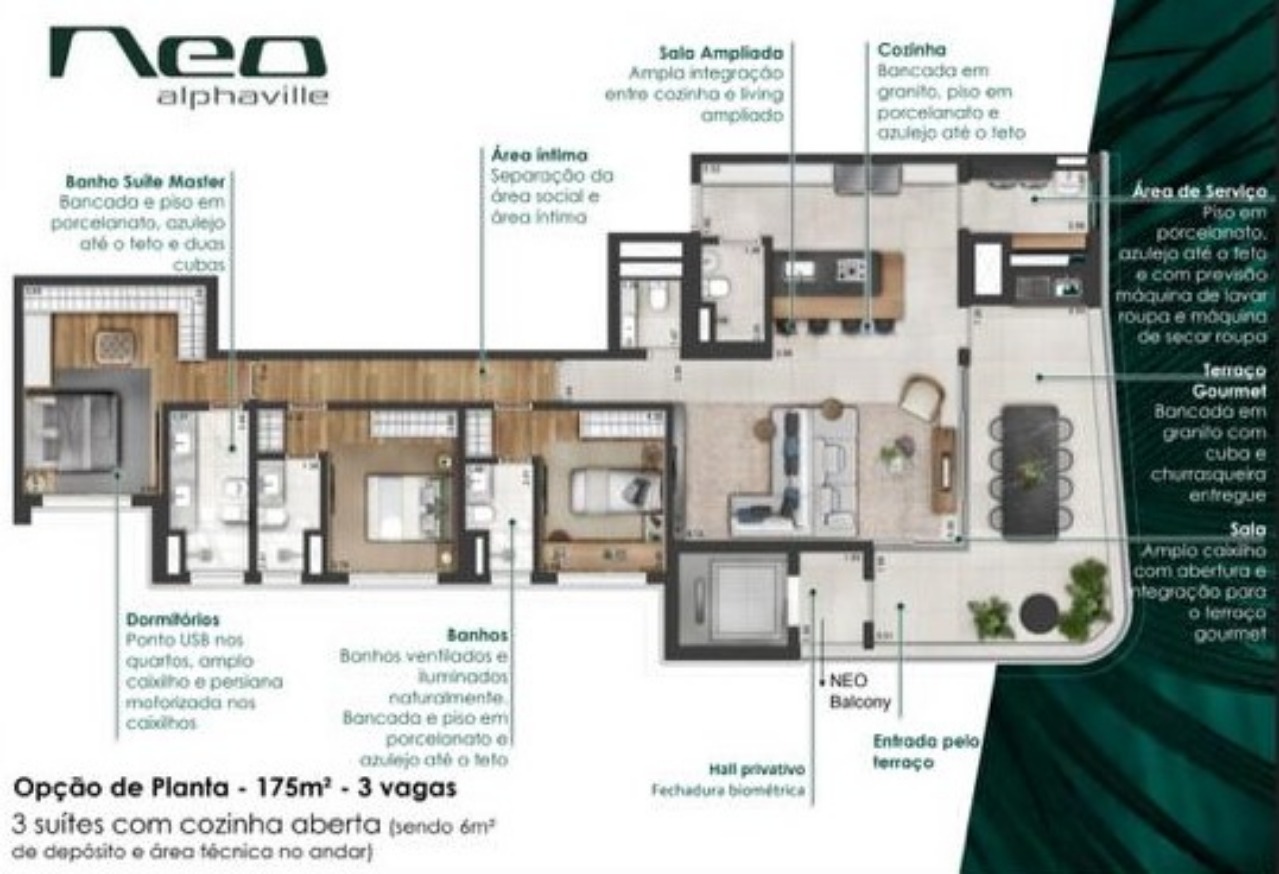 Apartamento à venda com 3 quartos, 175m² - Foto 16