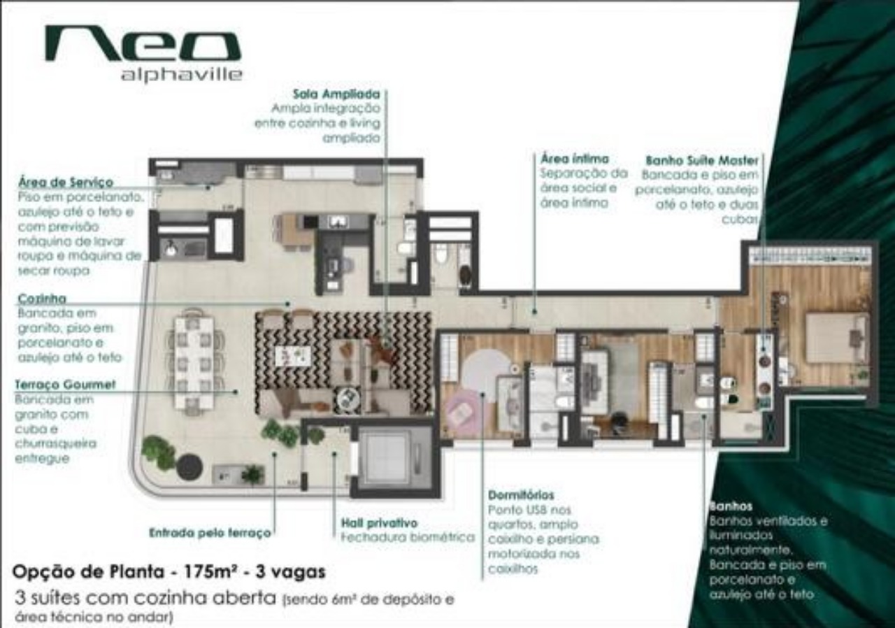 Apartamento à venda com 3 quartos, 175m² - Foto 17