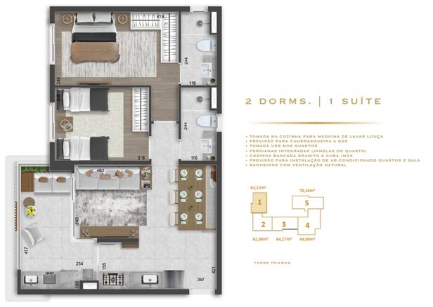 Apartamento à venda com 2 quartos, 62m² - Foto 27