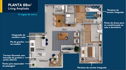 Apartamento à venda com 2 quartos, 69m² - Foto 4