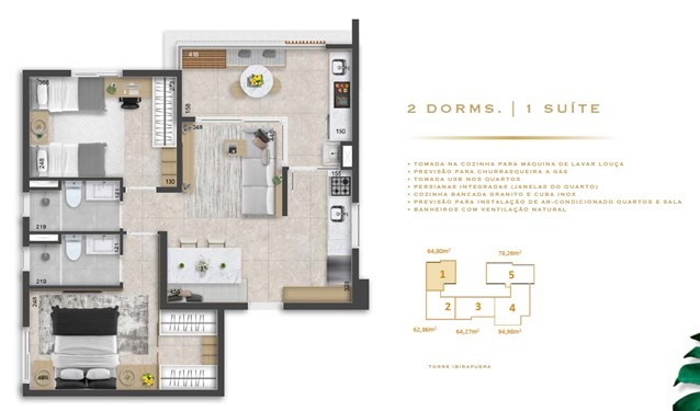 Apartamento à venda com 2 quartos, 62m² - Foto 29