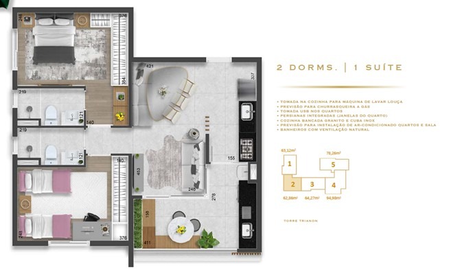 Apartamento à venda com 2 quartos, 62m² - Foto 25