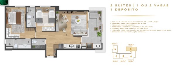 Apartamento à venda com 2 quartos, 62m² - Foto 19