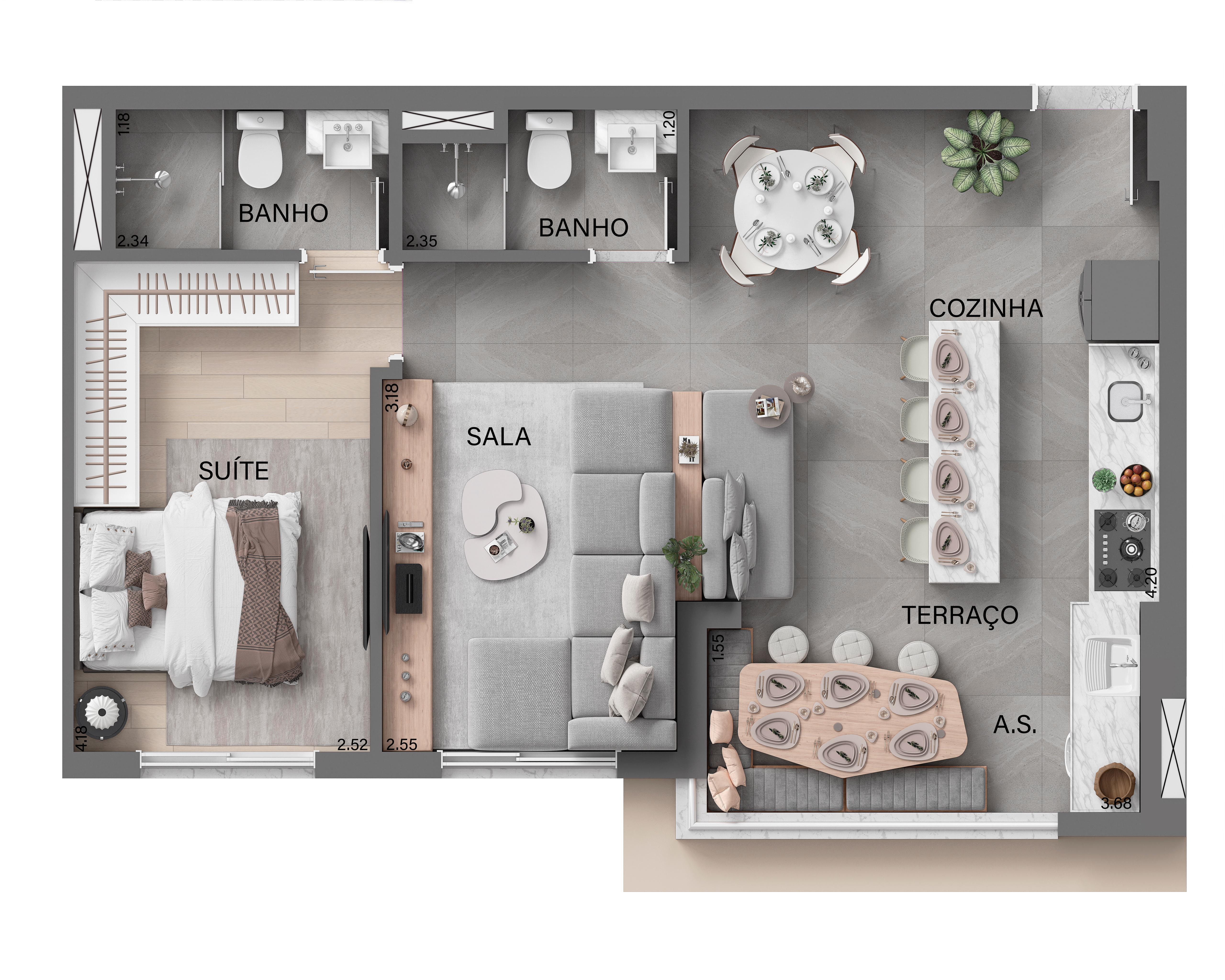 Apartamento à venda com 2 quartos, 57m² - Foto 15