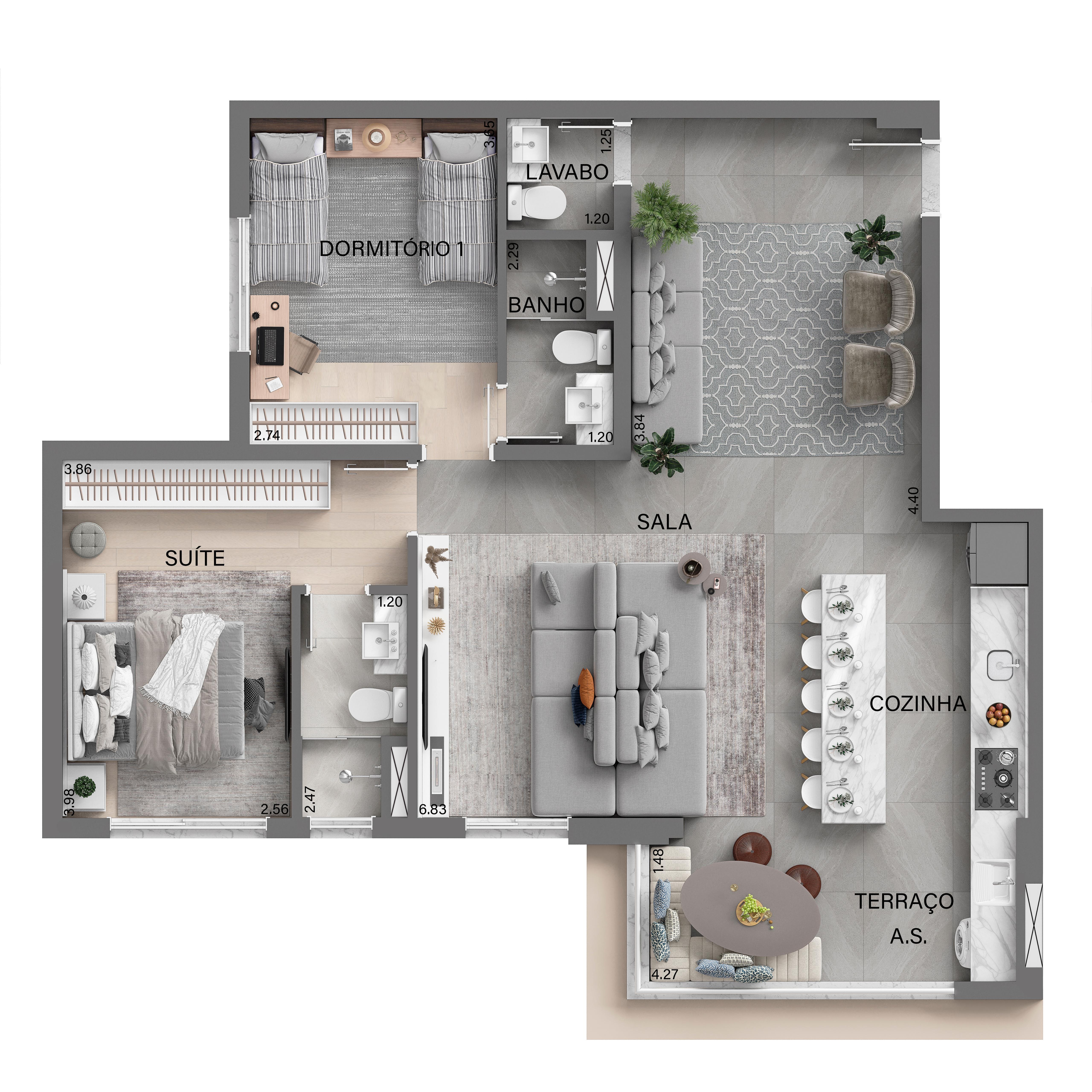 Apartamento à venda com 2 quartos, 57m² - Foto 13