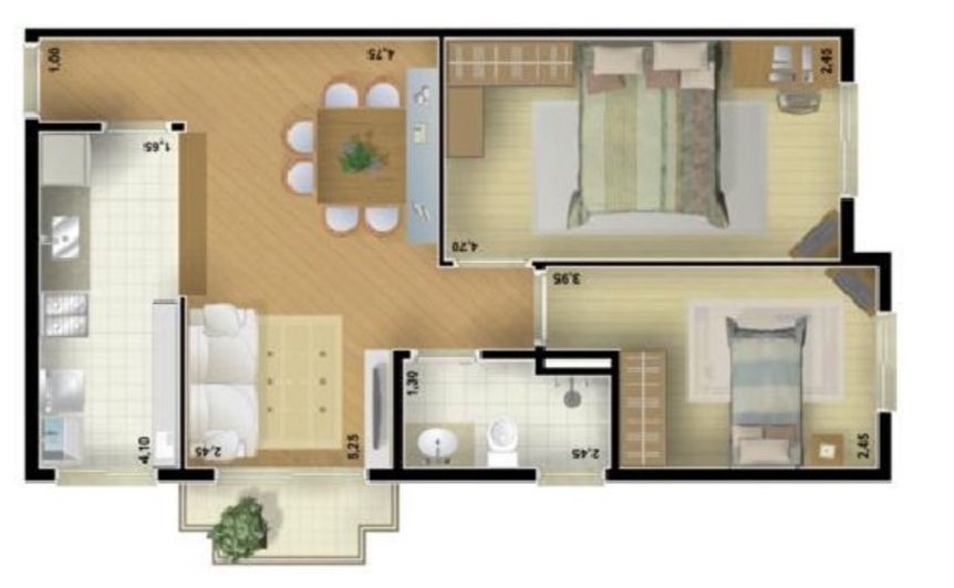 Apartamento à venda com 2 quartos, 58m² - Foto 14