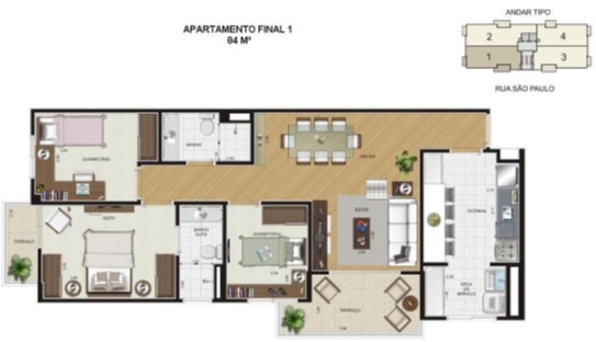 Apartamento à venda com 3 quartos, 84m² - Foto 9