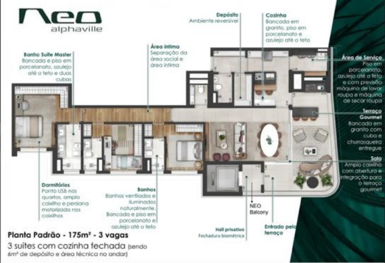 Apartamento à venda com 3 quartos, 175m² - Foto 20