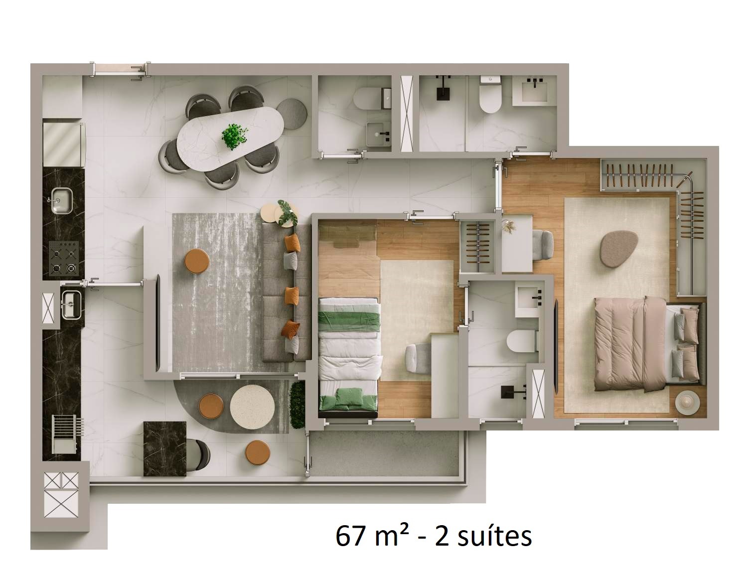 Apartamento à venda com 2 quartos, 67m² - Foto 26