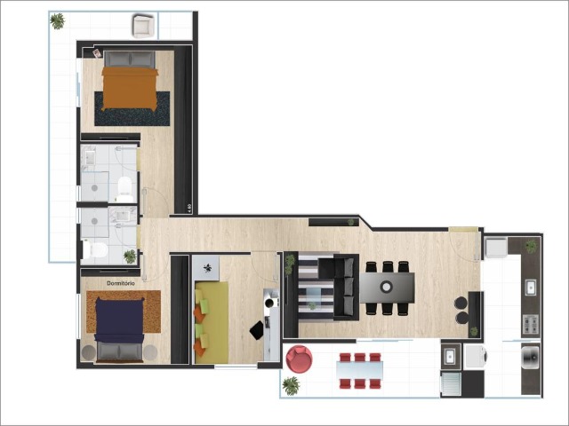 Apartamento à venda com 2 quartos, 83m² - Foto 3