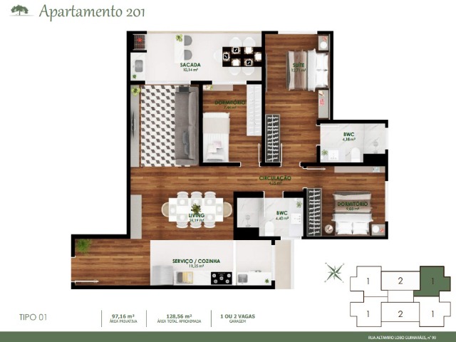 Apartamento à venda com 2 quartos, 128m² - Foto 8