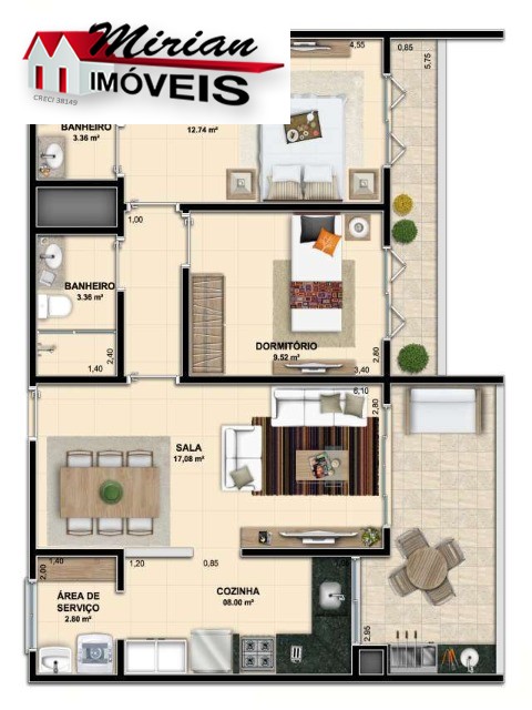 Apartamento à venda com 2 quartos, 100m² - Foto 54