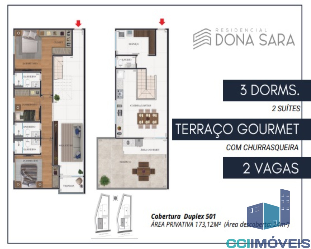 Apartamento à venda com 3 quartos, 95m² - Foto 3