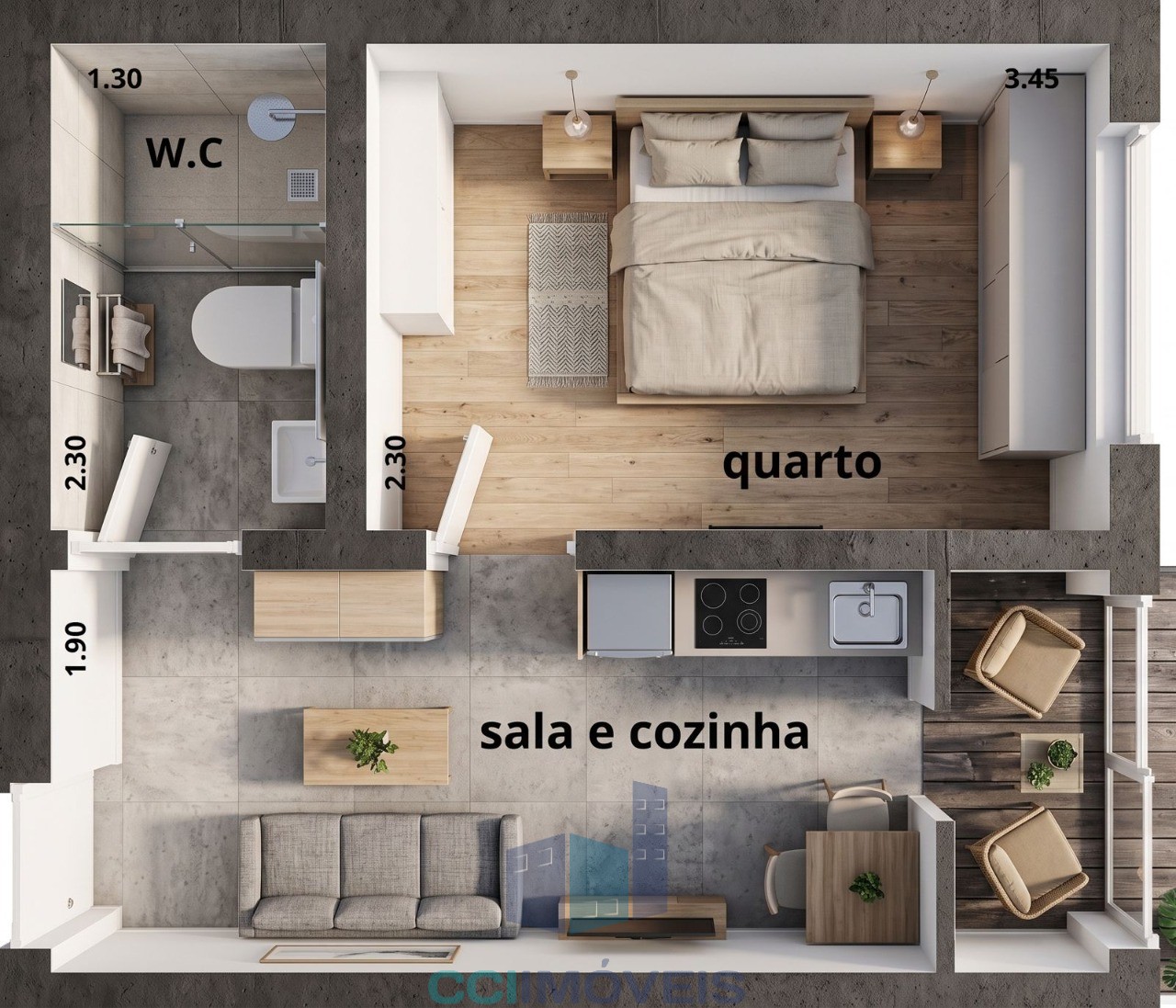 Apartamento, 1 quarto, 25 m² - Foto 3