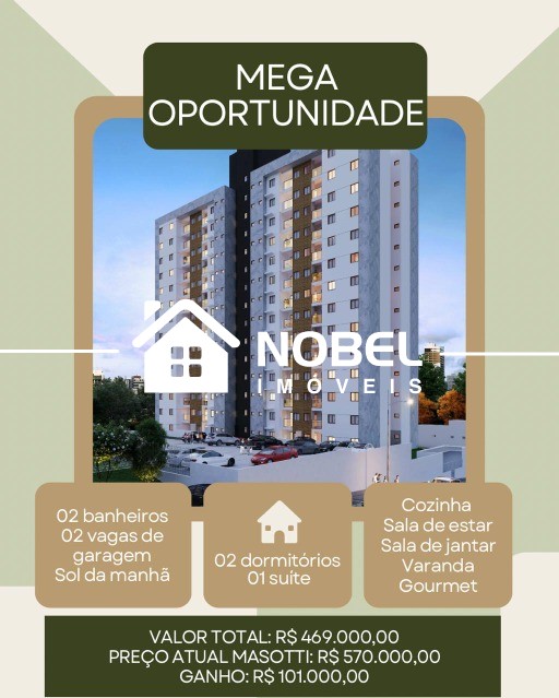 Apartamento à venda com 2 quartos, 60m² - Foto 1