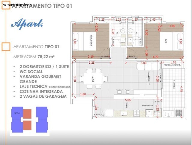 Apartamento, 2 quartos, 78 m² - Foto 9