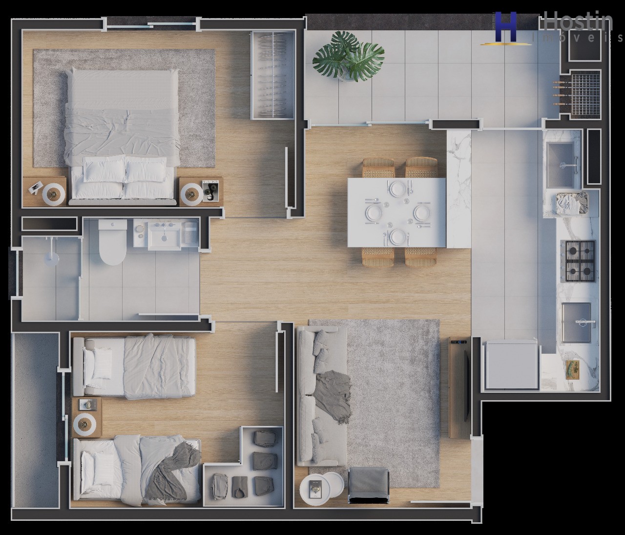 Apartamento, 2 quartos, 52 m² - Foto 24
