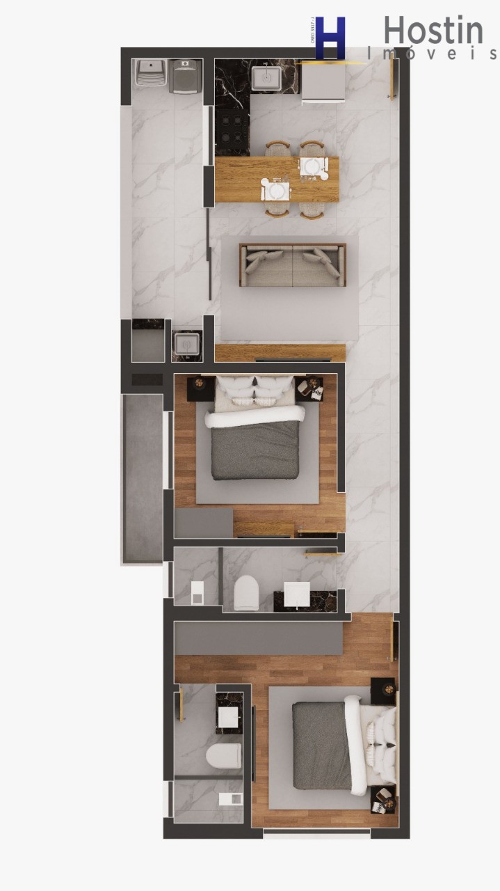Apartamento, 2 quartos, 58 m² - Foto 4