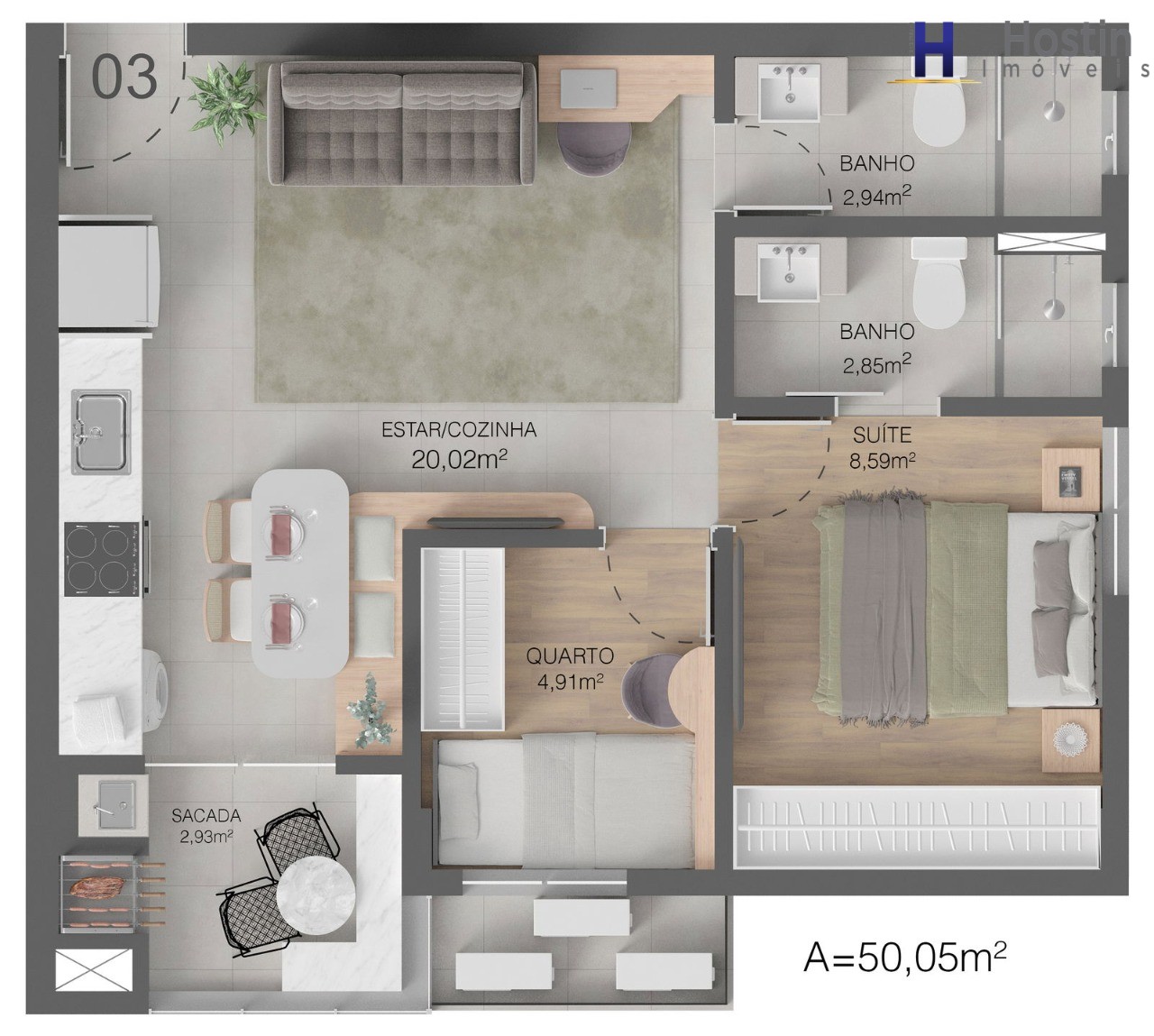 Apartamento, 2 quartos, 49 m² - Foto 11