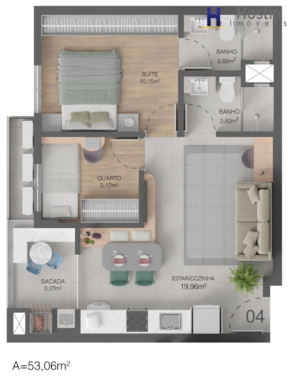 Apartamento, 2 quartos, 49 m² - Foto 10