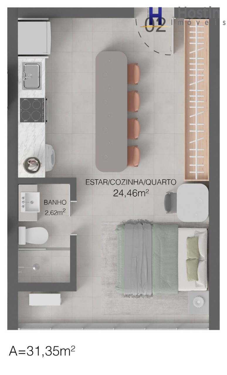 Apartamento, 2 quartos, 49 m² - Foto 12