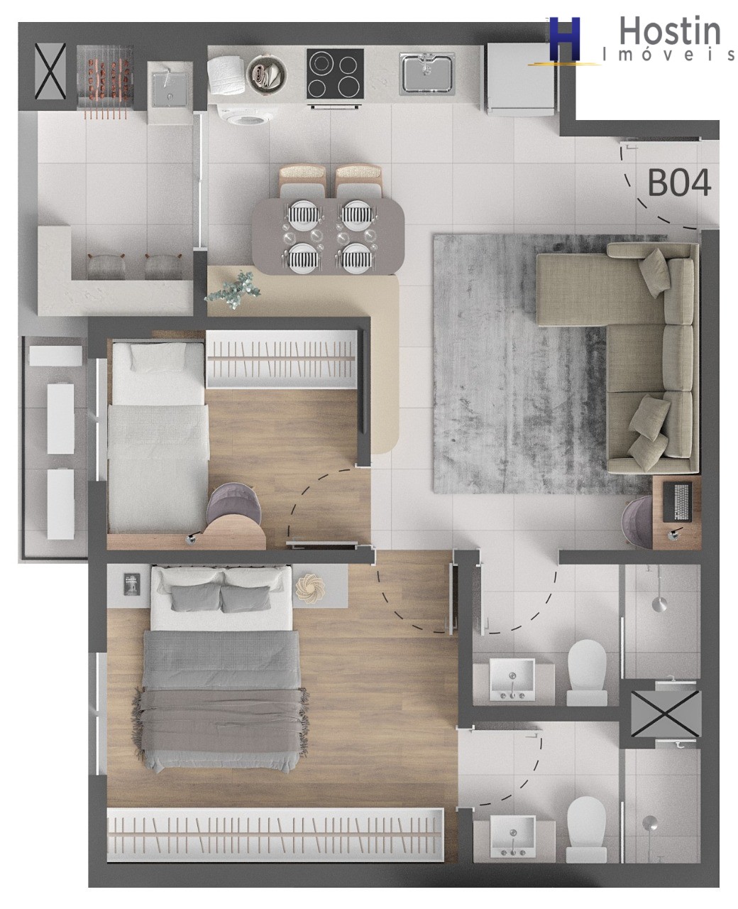 Apartamento, 2 quartos, 51 m² - Foto 47