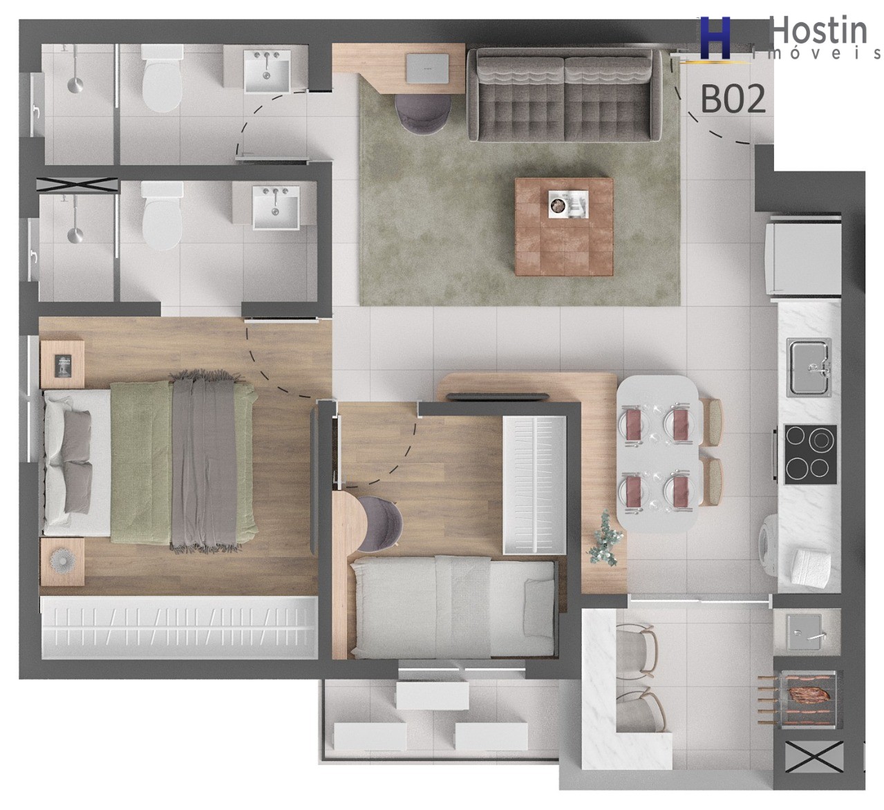 Apartamento, 2 quartos, 51 m² - Foto 45