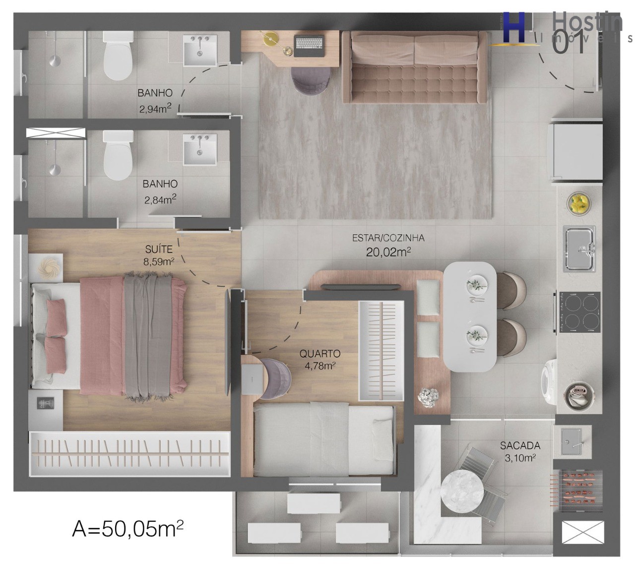 Apartamento, 2 quartos, 49 m² - Foto 13