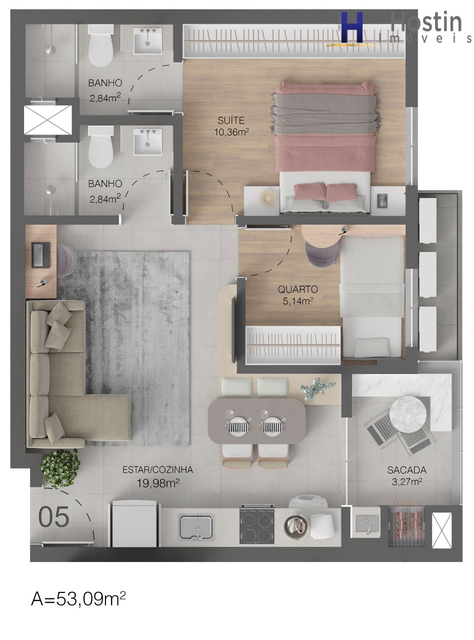 Apartamento, 2 quartos, 49 m² - Foto 9