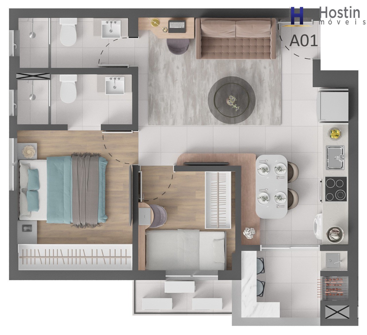 Apartamento, 2 quartos, 51 m² - Foto 30