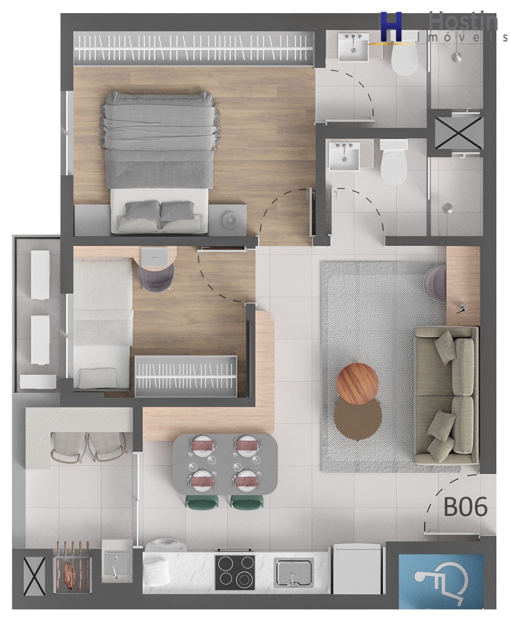 Apartamento, 2 quartos, 51 m² - Foto 49