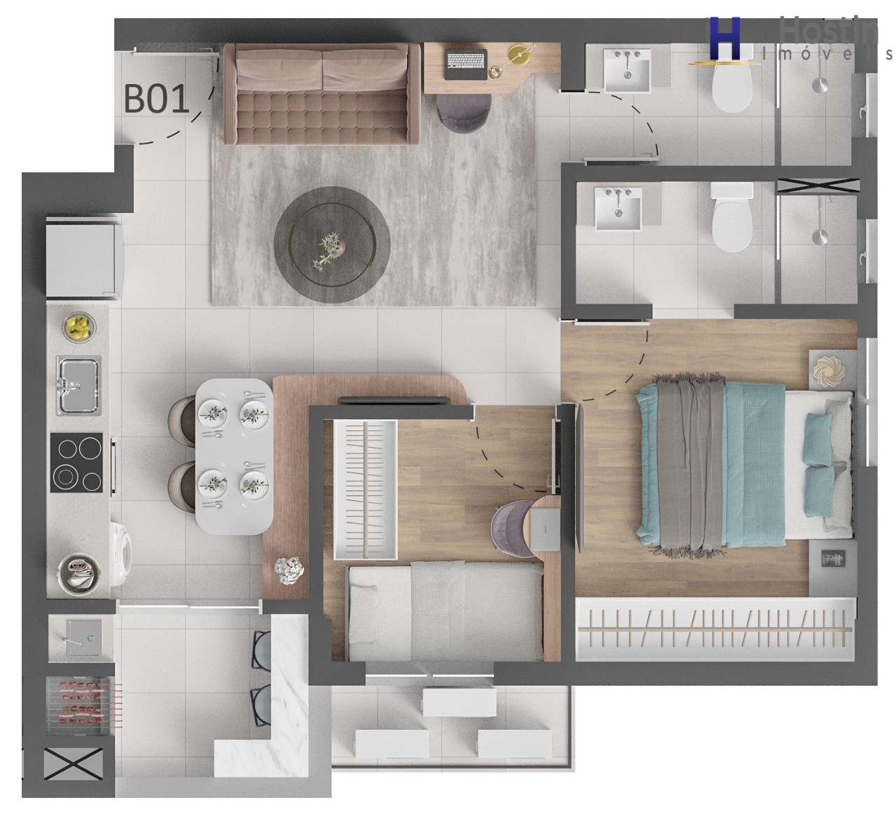 Apartamento, 2 quartos, 51 m² - Foto 44