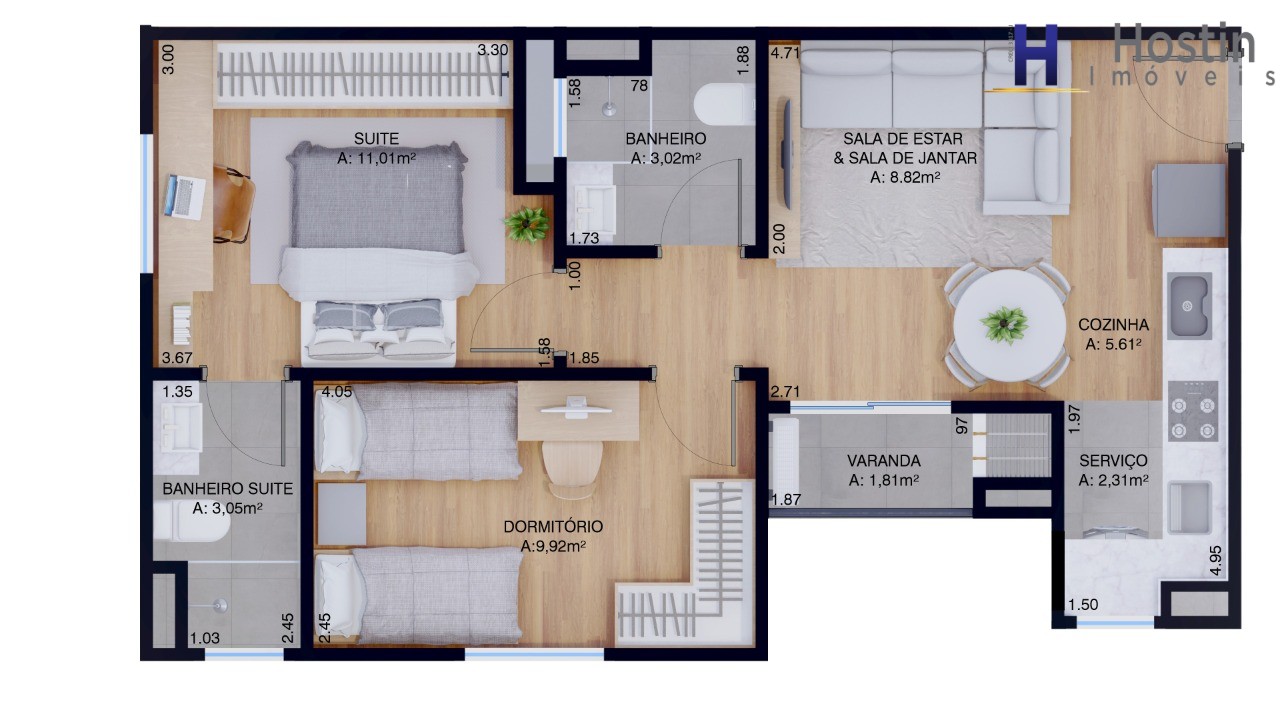 Apartamento, 2 quartos, 54 m² - Foto 16