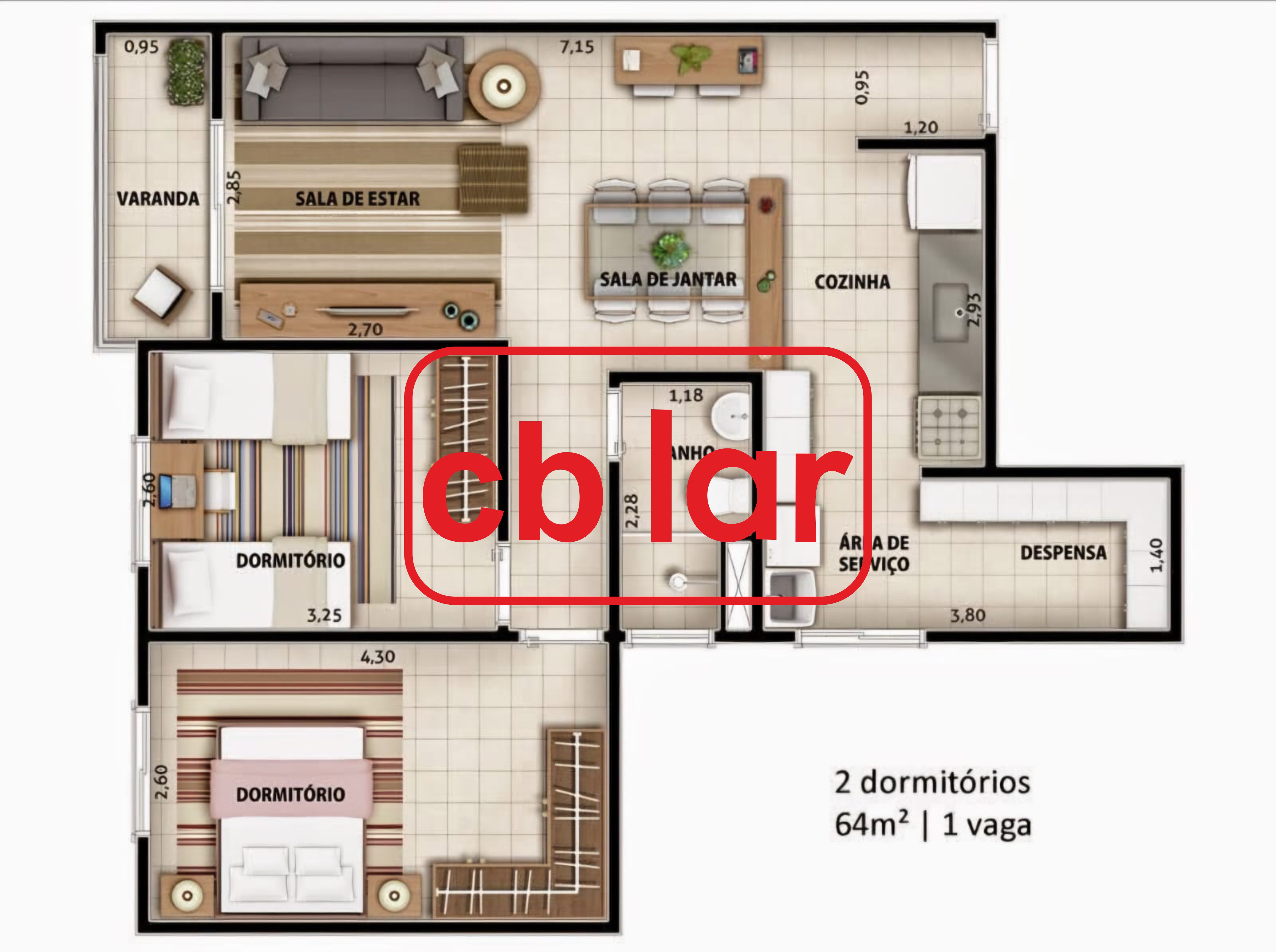 Apartamento, 2 quartos, 64 m² - Foto 12
