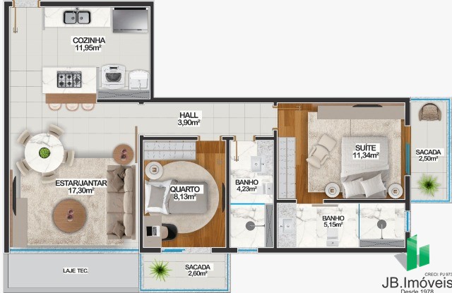 Cobertura à venda com 2 quartos, 83m² - Foto 6